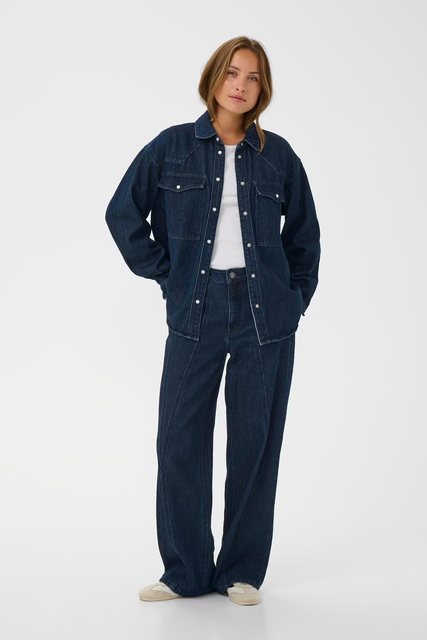 Kaffe KAeloise Denim Shirt Dark Blue Denim