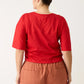 Nancybird Tasmin Boxy Tee in Red Vase