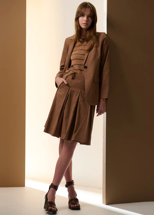 POL Sable Tee Stripe Choc / Blue