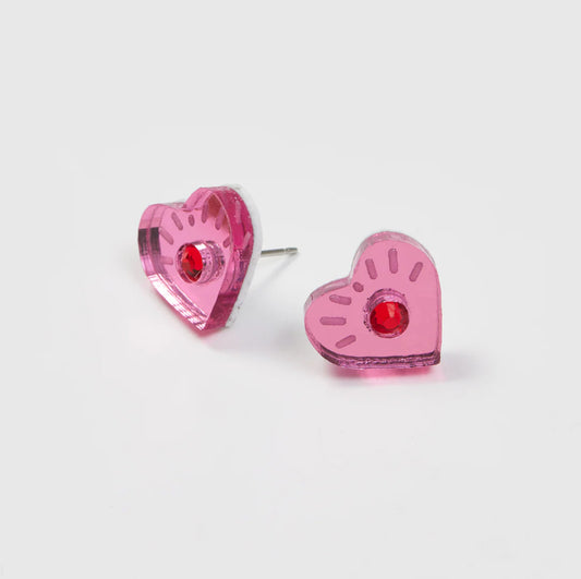 Martha Jean Eye Heart Studs