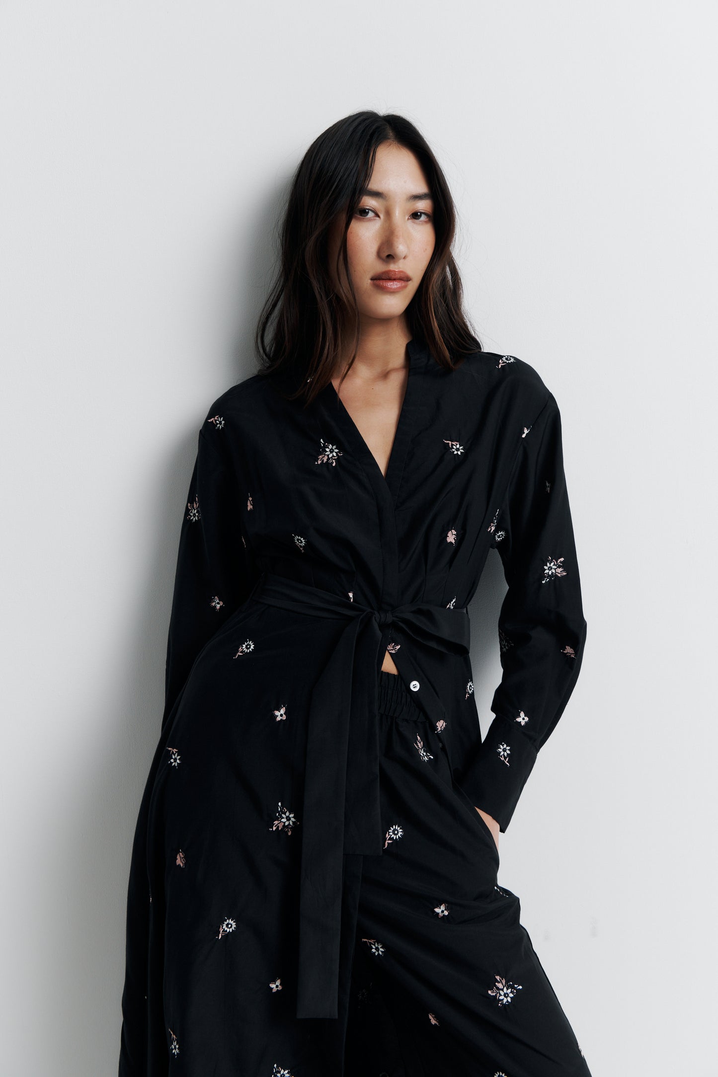 Romy Lola Shirt Dress in Nightshade Bloom