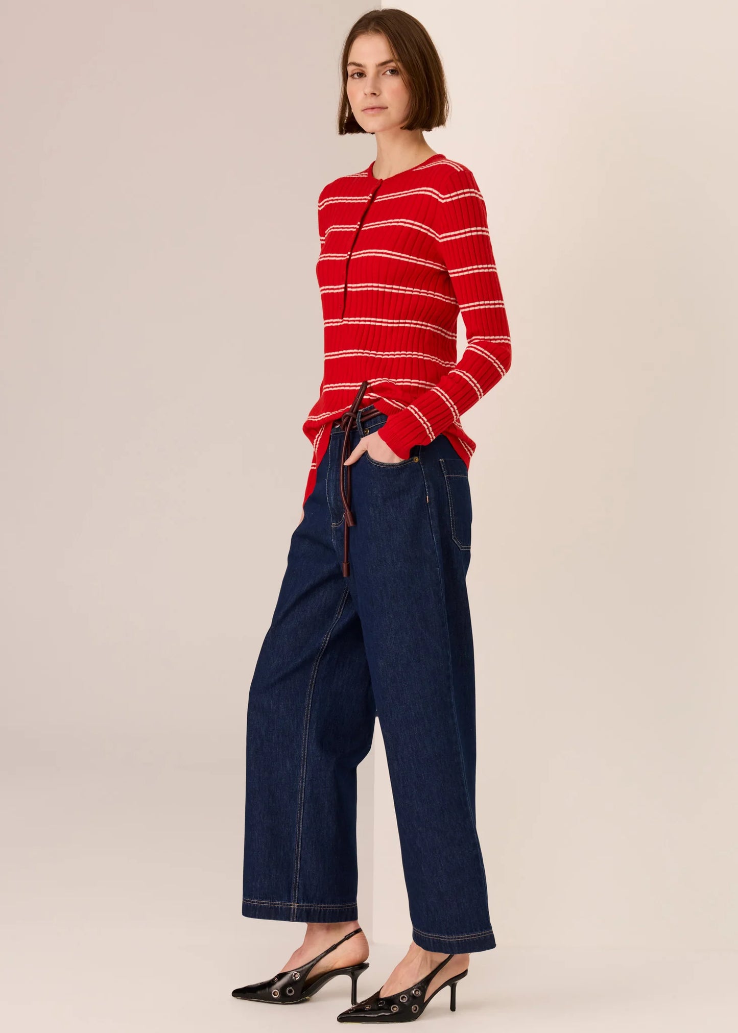 POL Tate Henley Knit Top