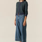 POL Carsen Crop Denim Pant in Light Wash