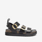 Yokono Tunez 127 Leather Sandal in Black
