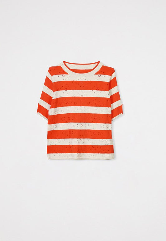 Nancybird Rana Knit Tee in Red Stripe