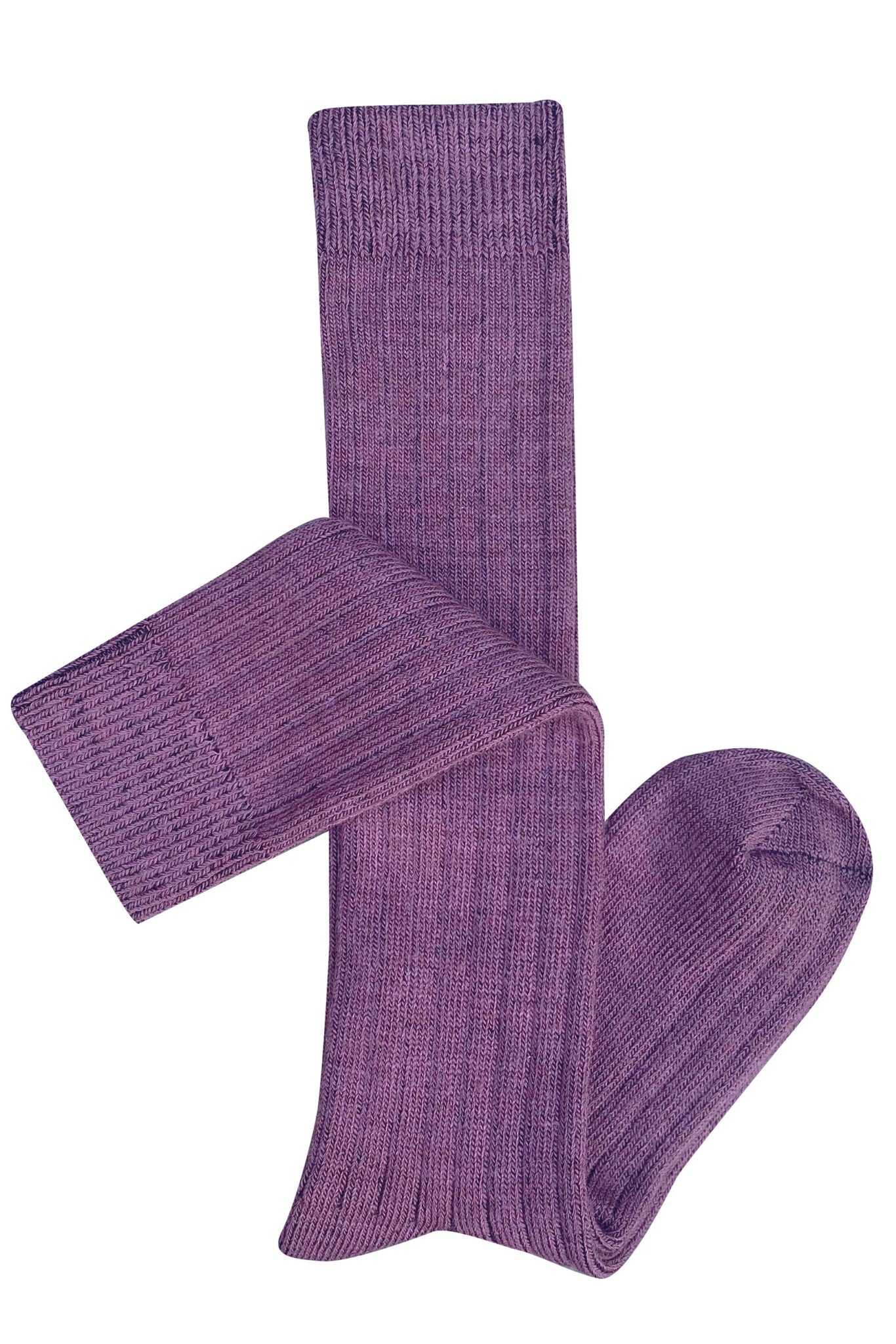 Tightology Long Rib Merino Wool Socks in Mauve