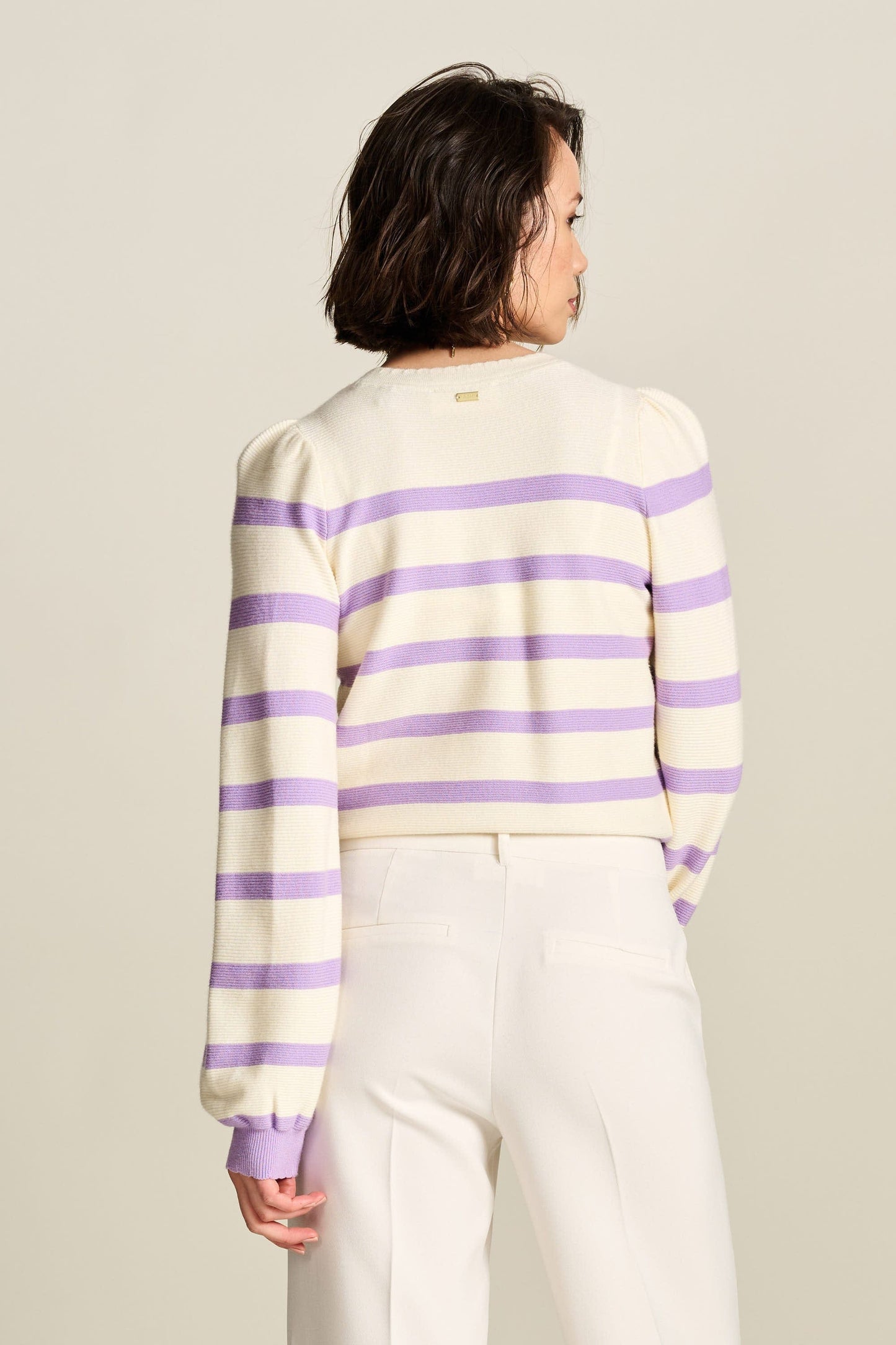 POM Amsterdam Pullover in Purple Stripe