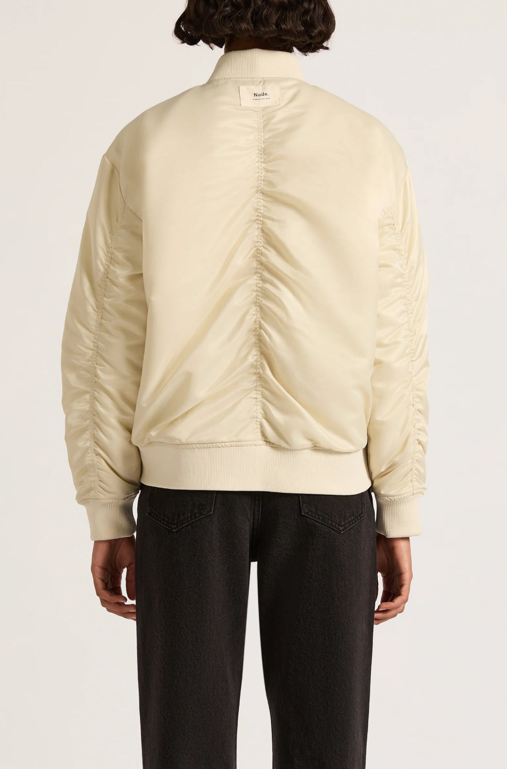 Nude Lucy Crawford Bomber in Bone