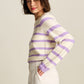 POM Amsterdam Pullover in Purple Stripe