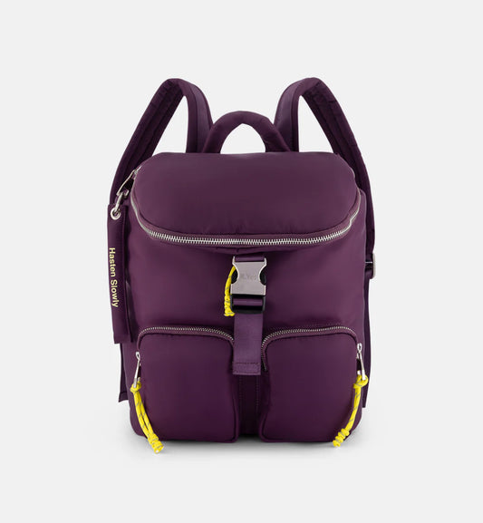 Radical Yes Pack the Stars Recycled Nylon Backpack in Midnight Plum