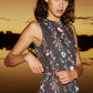Nancybird Lidia Tie Dress in Watercolour Charcoal