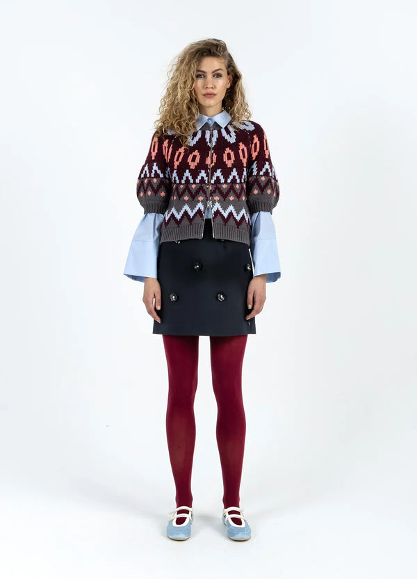 Coster Short Sleeve Knit Zipper Jacket