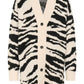 Kaffe KAsandra Knit Cardigan Turtledove / Black Animal Print