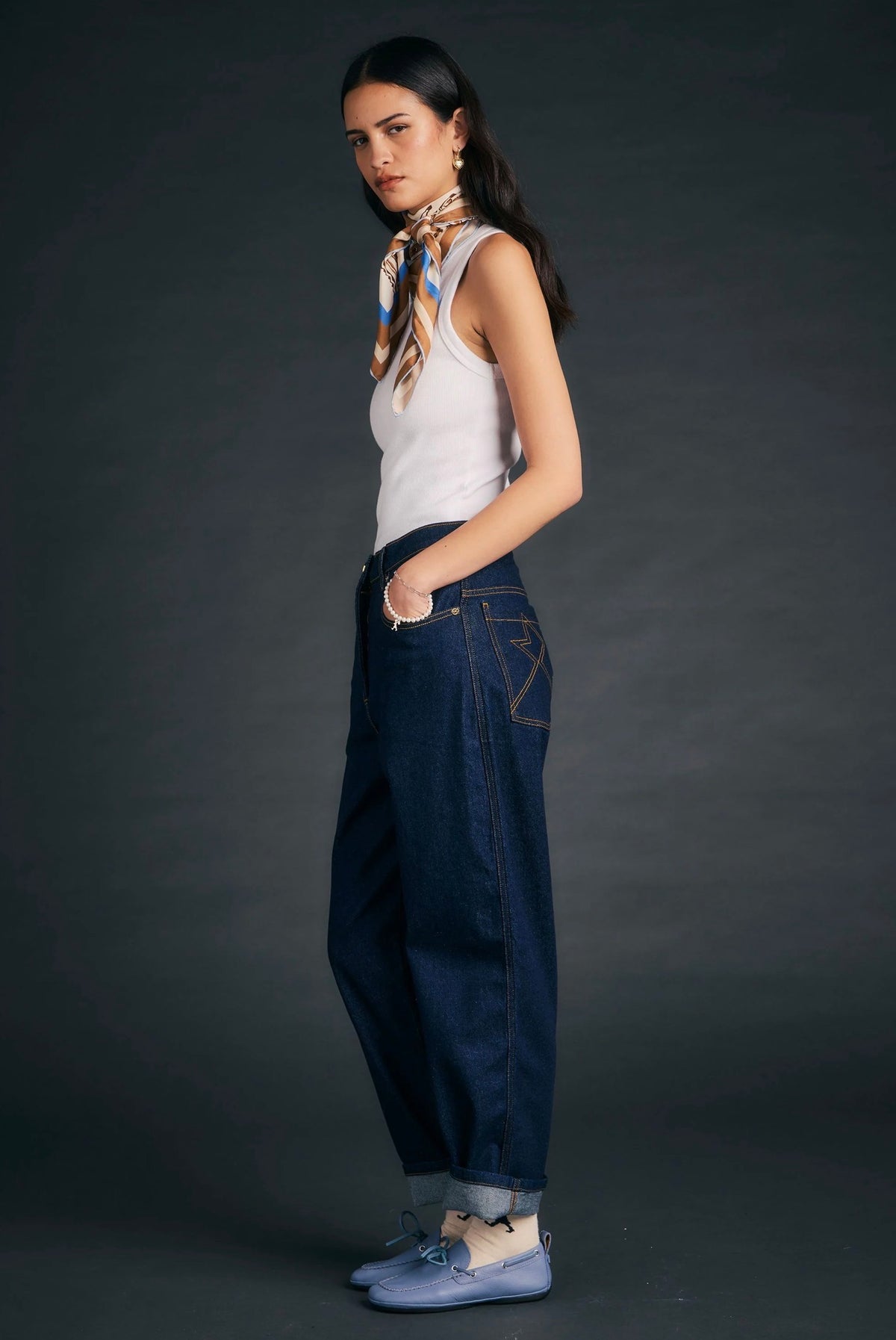 Outland Denim X Karen Walker Mod Jean in Indigo