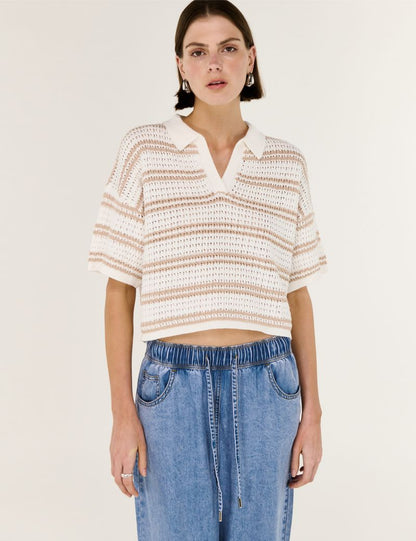 Staple the Label Eamon Knit Polo Tee