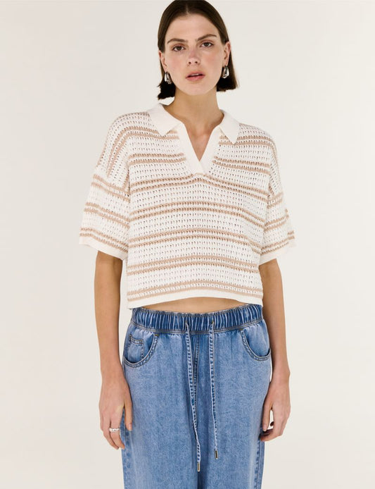 Staple the Label Eamon Knit Polo Tee