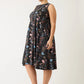 Nancybird Lidia Tie Dress in Watercolour Charcoal