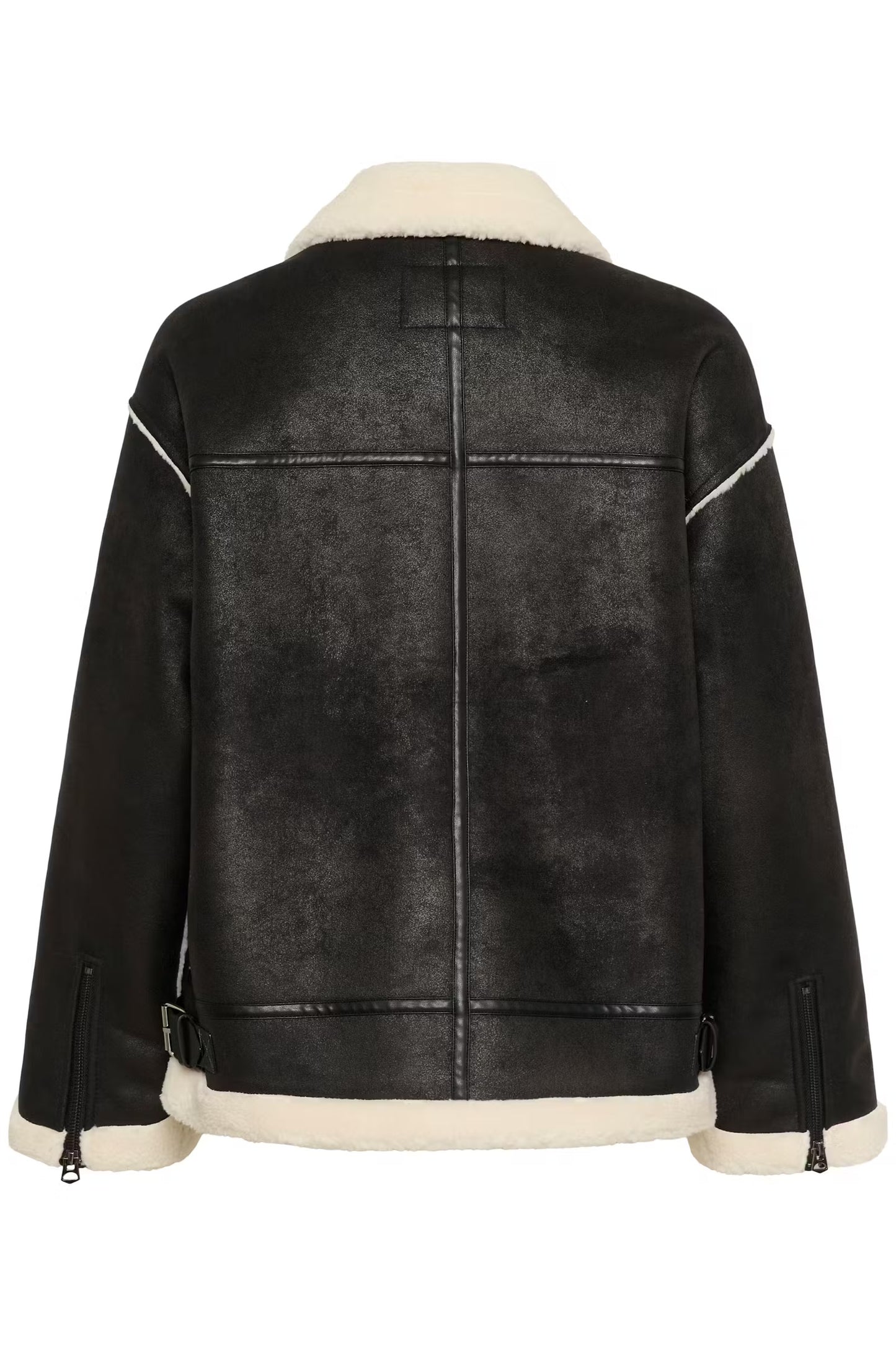 Kaffe KApernille Shearling Jacket Deep Black