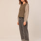 Indi and Cold Basket Weave Vest in Topo