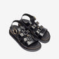Yokono Tunez 255 Leather Sandal in Black