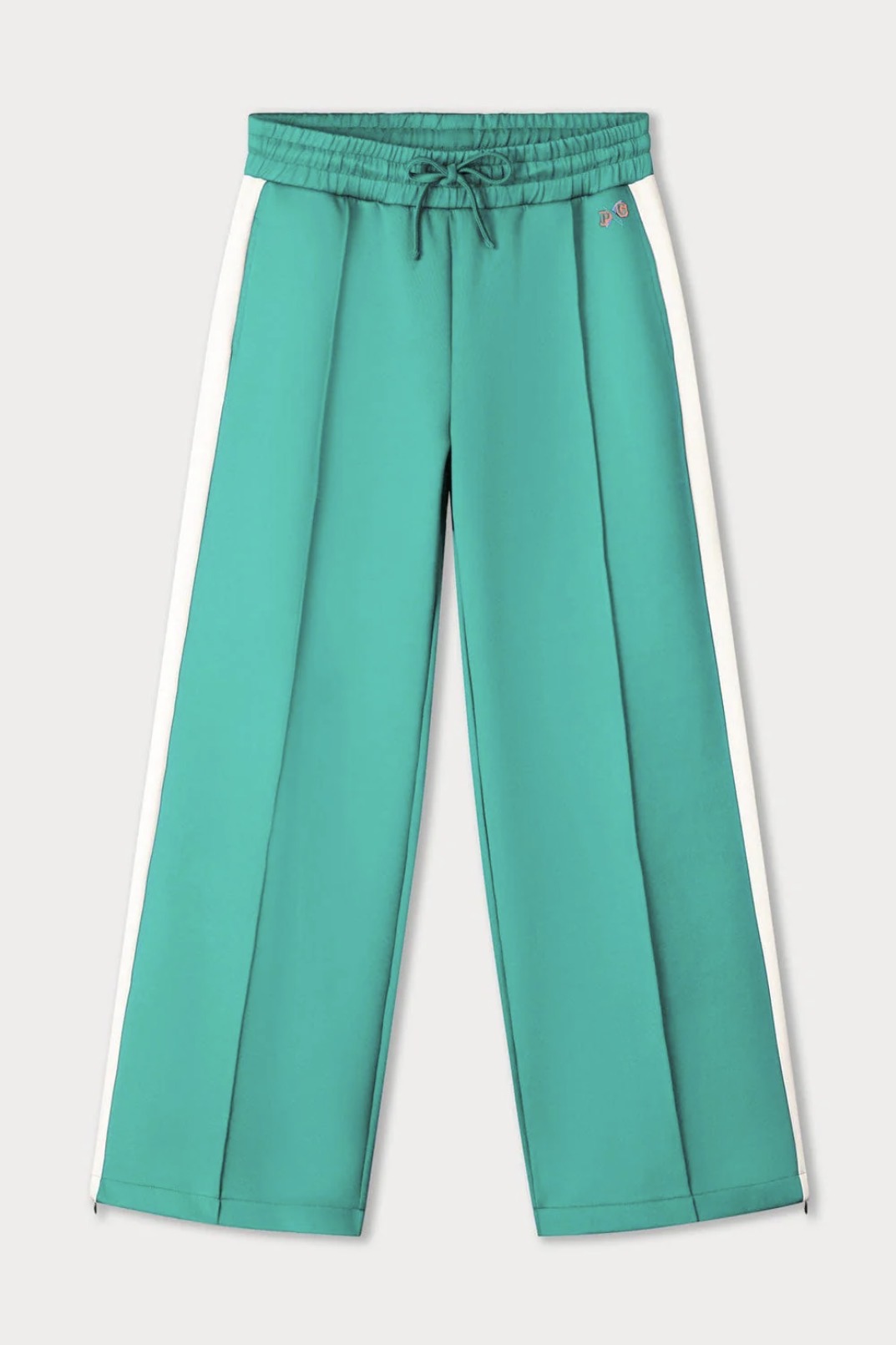 POM Amsterdam Wander Green Trackpants with Stripe
