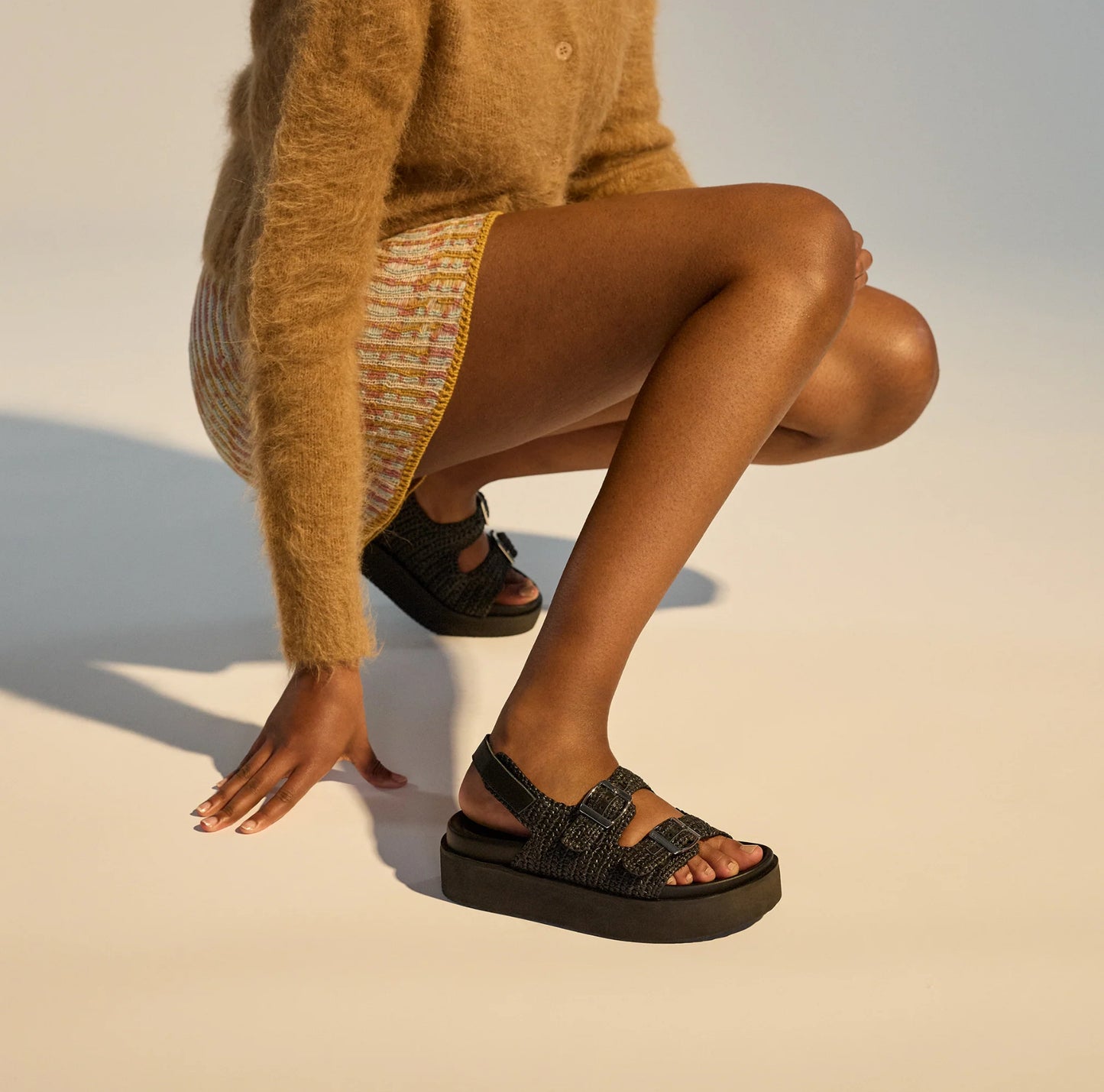 Rollie Ace Sandal Weave All Black