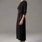 POL Lara Lurex Dress in Charcoal/Toffee