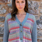 Maxted Button Down Cardigan in Charcoal Fairisle