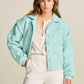 POM Amsterdam Quilted Jacket in Aqua