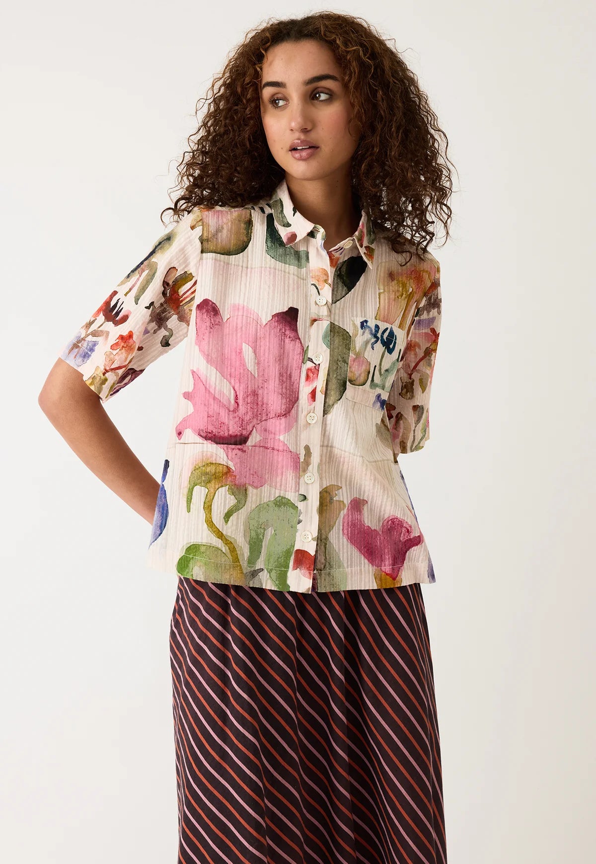 Nancybird Summer Shirt Watercolour Collage