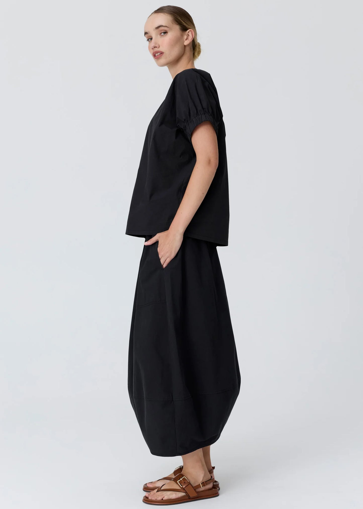 POL Alma Bubble Skirt in Black