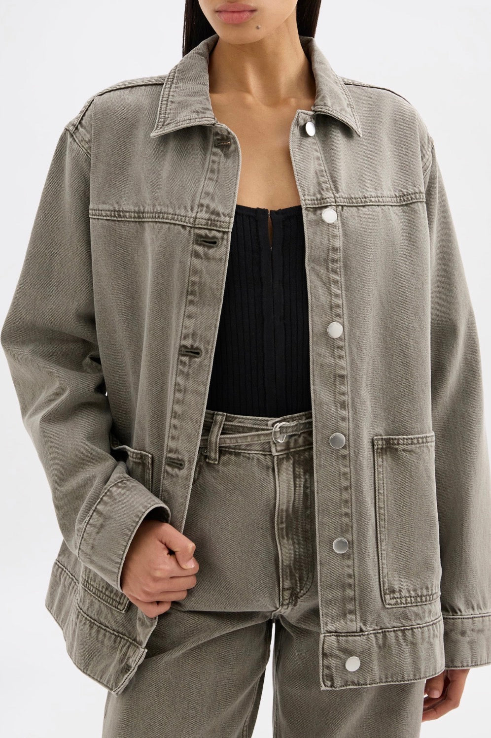 Nude Lucy Soren Denim Jacket in Stone