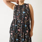 Nancybird Lidia Tie Dress in Watercolour Charcoal