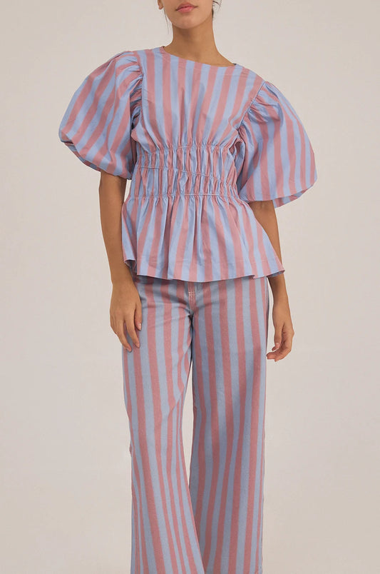Sixxta Memoria Top in Sky Pink