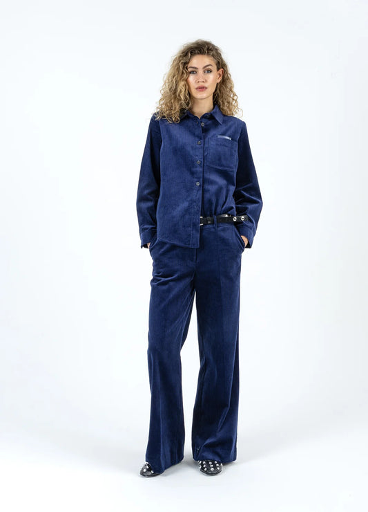 Coster Corduroy Shirt Eclipse Blue