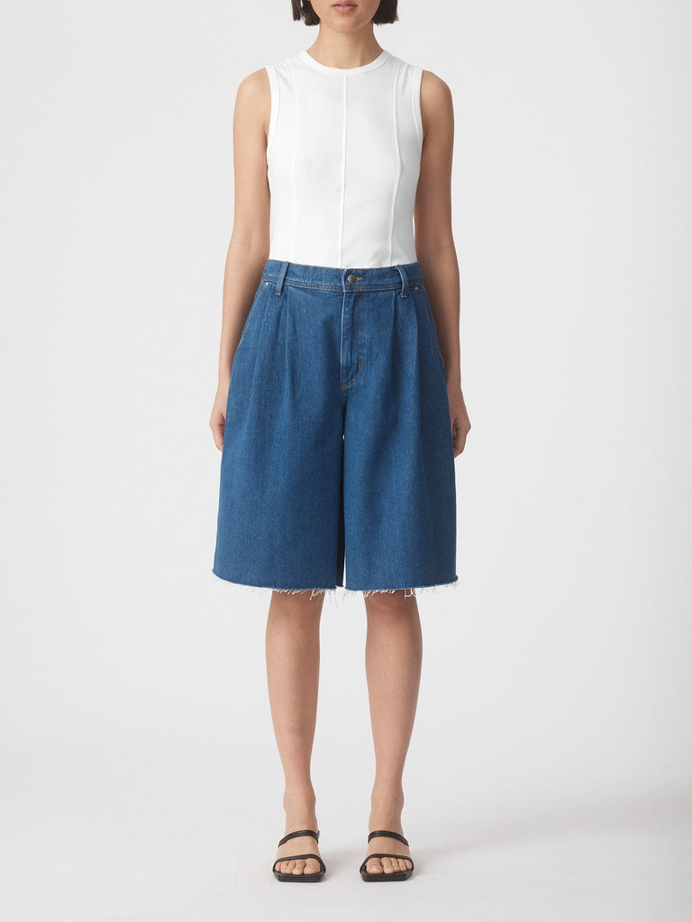Nobody Denim Pleat Short in Amalfi