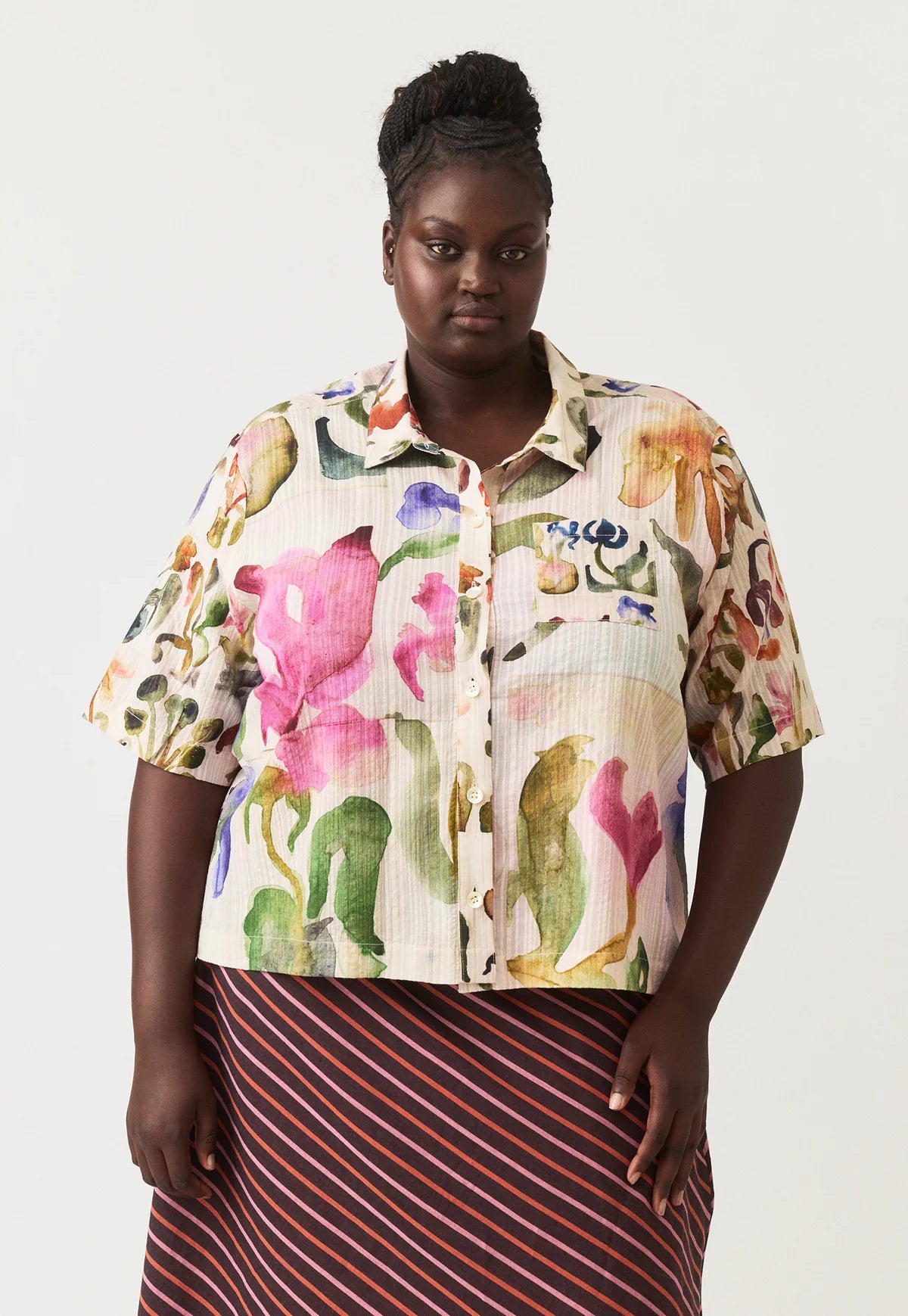 Nancybird Summer Shirt Watercolour Collage