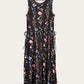 Nancybird Lidia Tie Dress in Watercolour Charcoal