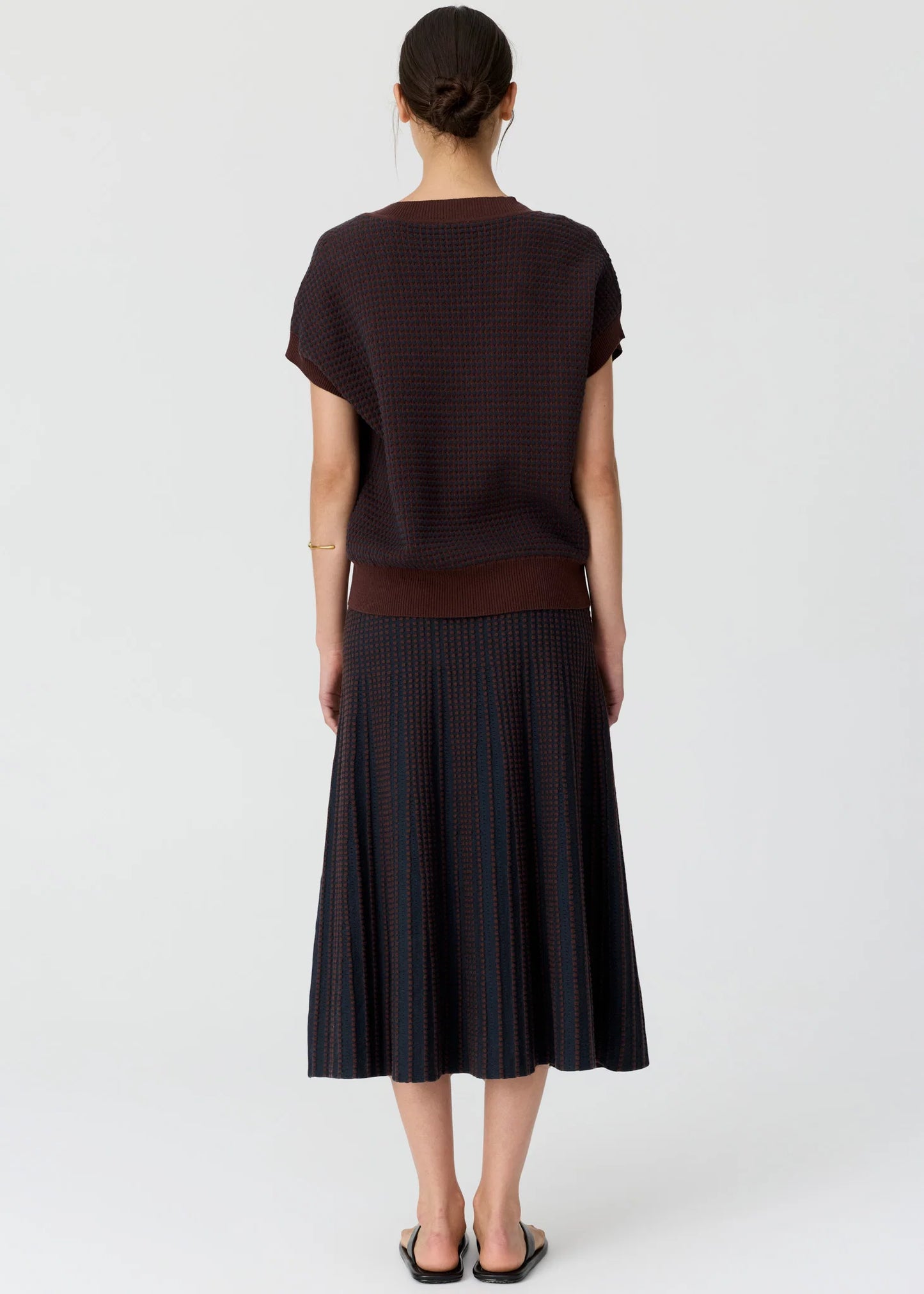 POL Evlyn Knit Top Choc/Ink
