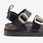 Yokono Tunez 127 Leather Sandal in Black