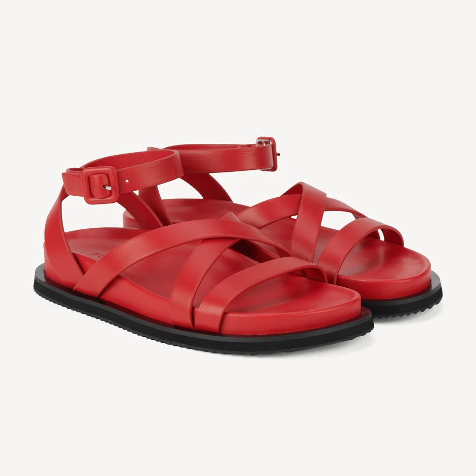 Rollie Mya Sandal in Red Leather
