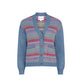 Maxted Button Down Cardigan in Charcoal Fairisle