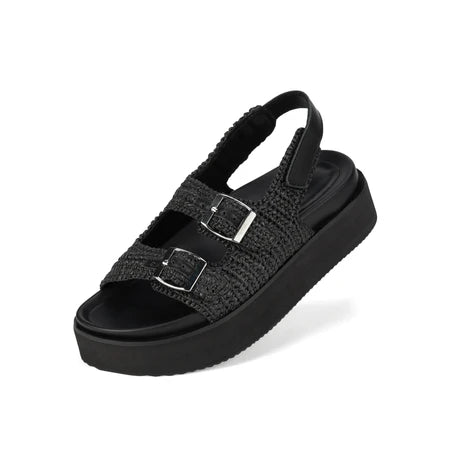 Rollie Ace Sandal Weave All Black