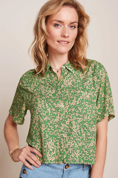 King Louie Evelina Blouse Paradis in Jasmin Green