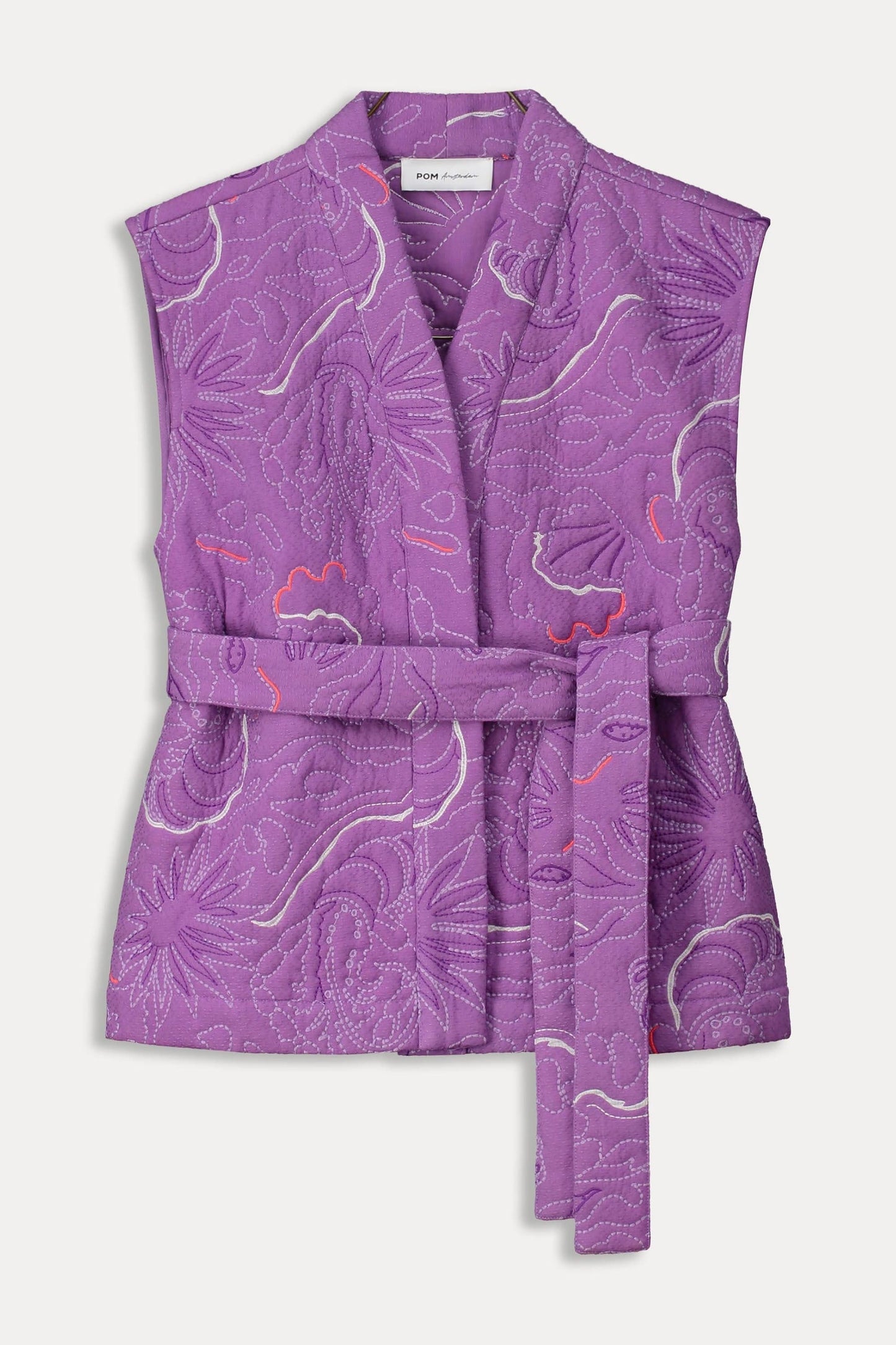 POM Amsterdam Quilted Vest in Purple