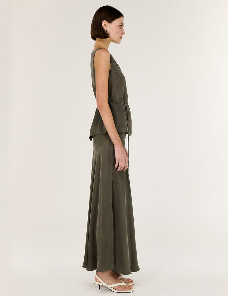 Staple the Label Stevie Pixie Maxi Skirt Olive