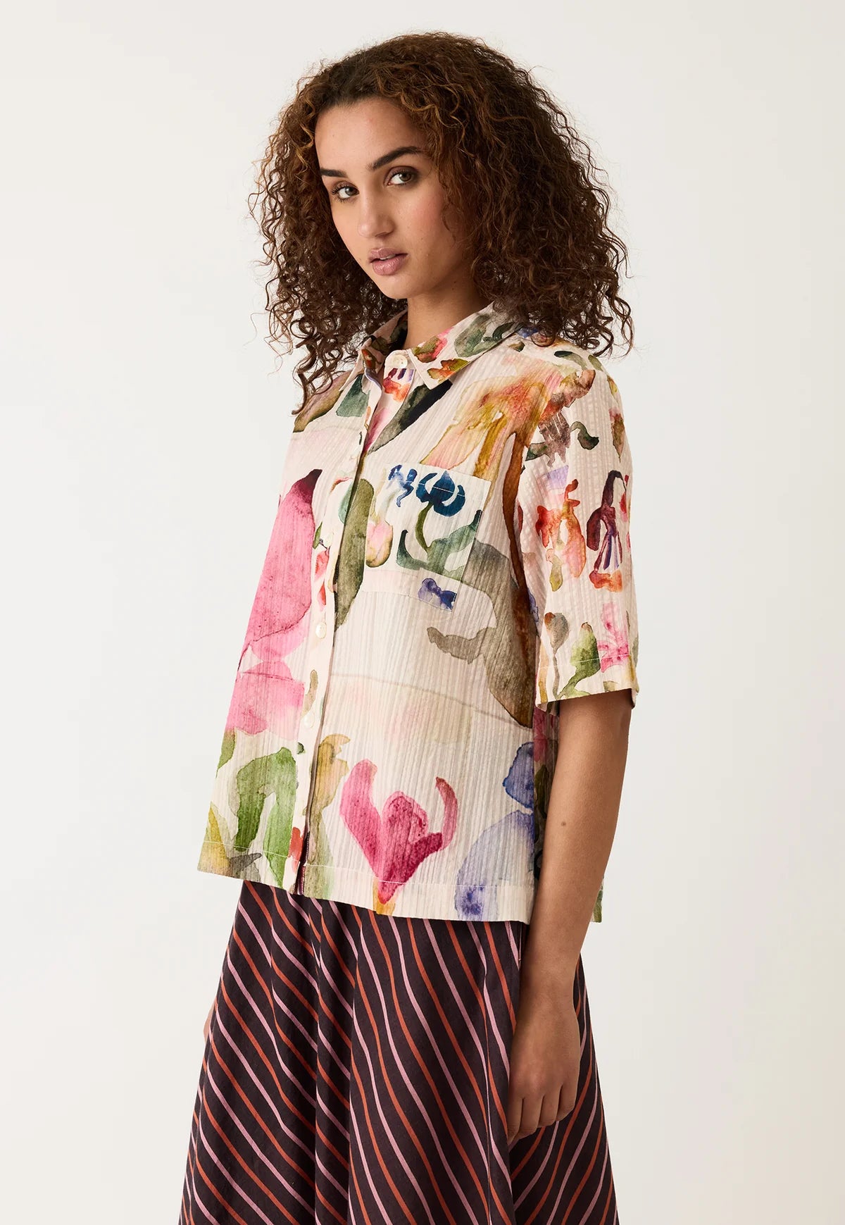 Nancybird Summer Shirt Watercolour Collage
