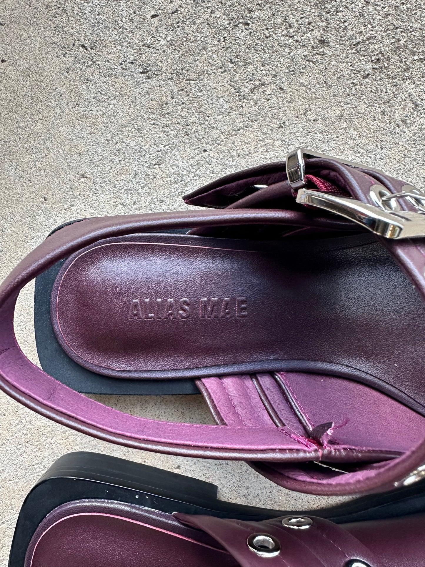 Alias Mae Zina Slingback in Burgandy Leather