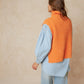 Indi & Cold Square Shaped Knitted Vest in Orange