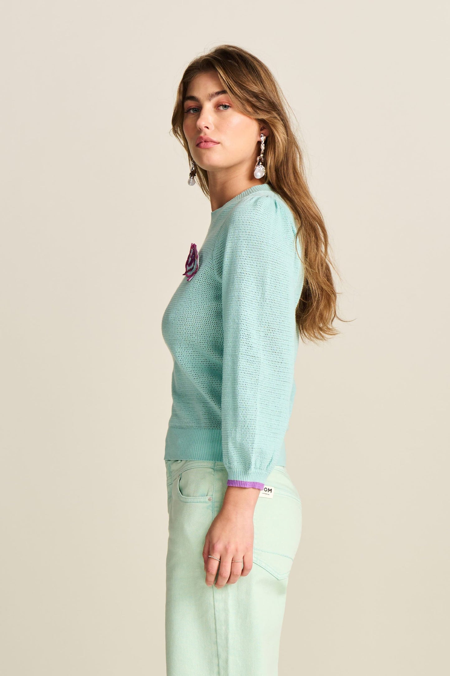 POM Amsterdam Pullover in Aqua